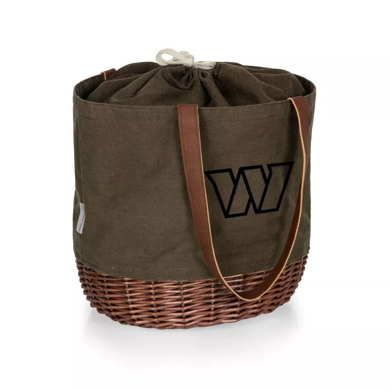 Washington Commanders – Coronado Canvas and Willow Basket Tote