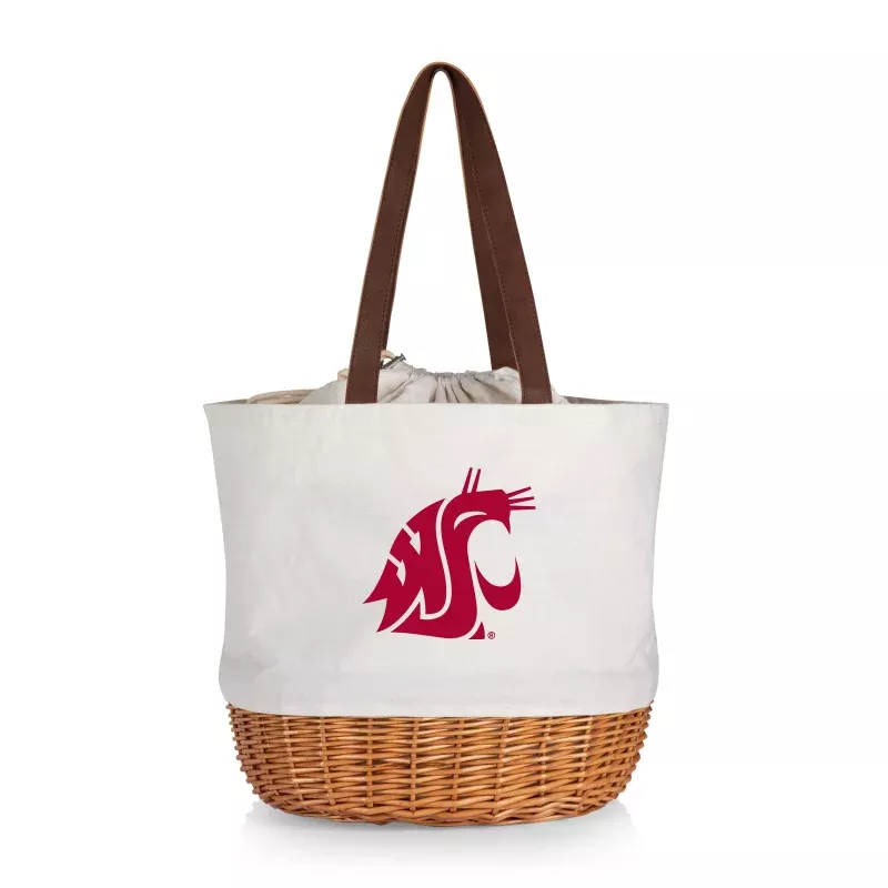 Washington State Cougars – Coronado Canvas and Willow Basket Tote