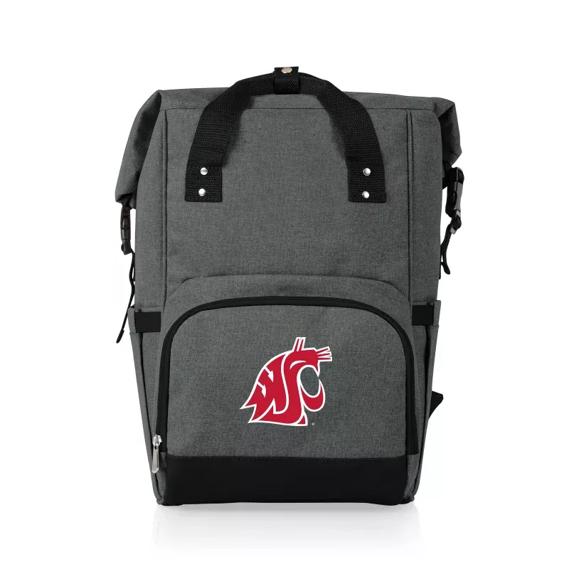 Washington State Cougars – On The Go Roll-Top Backpack Cooler