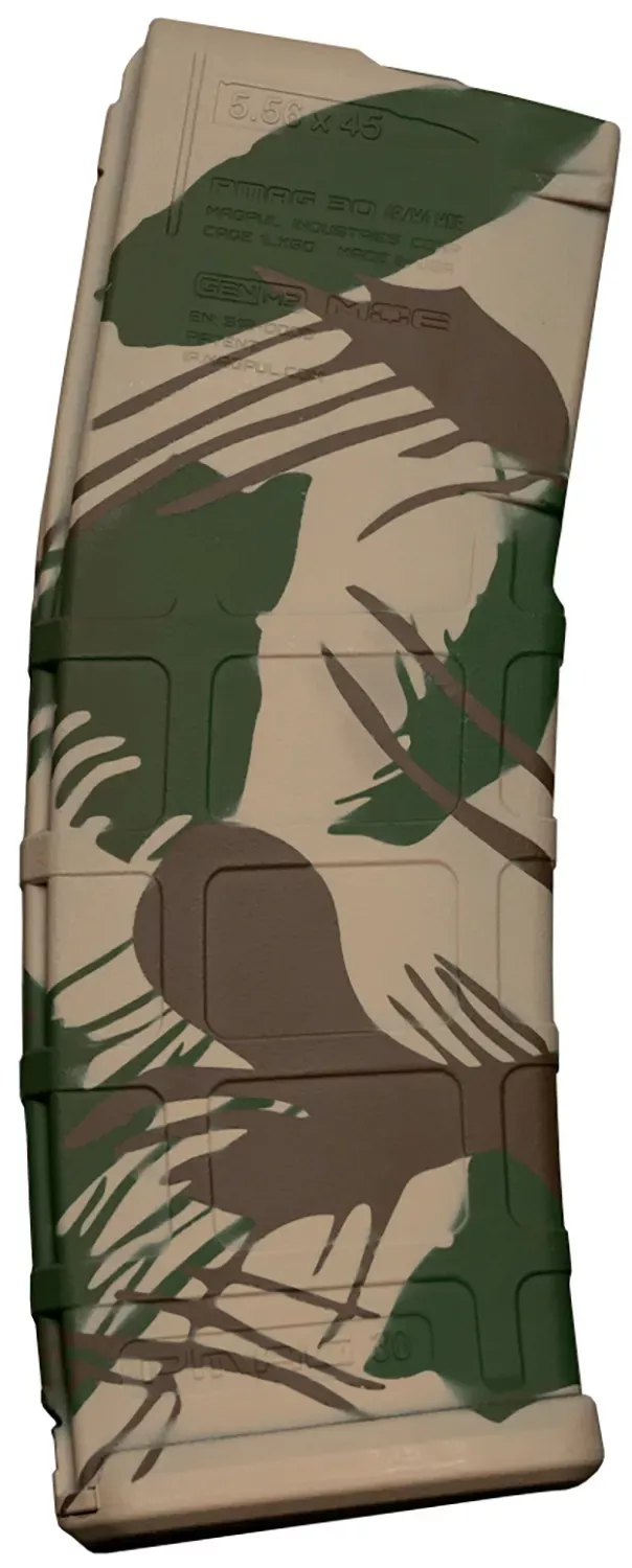 Weapon Works PMAG GEN M2 MOE 30rd Fits AR/M4 Rhodesian Brushstroke Polymer 228045