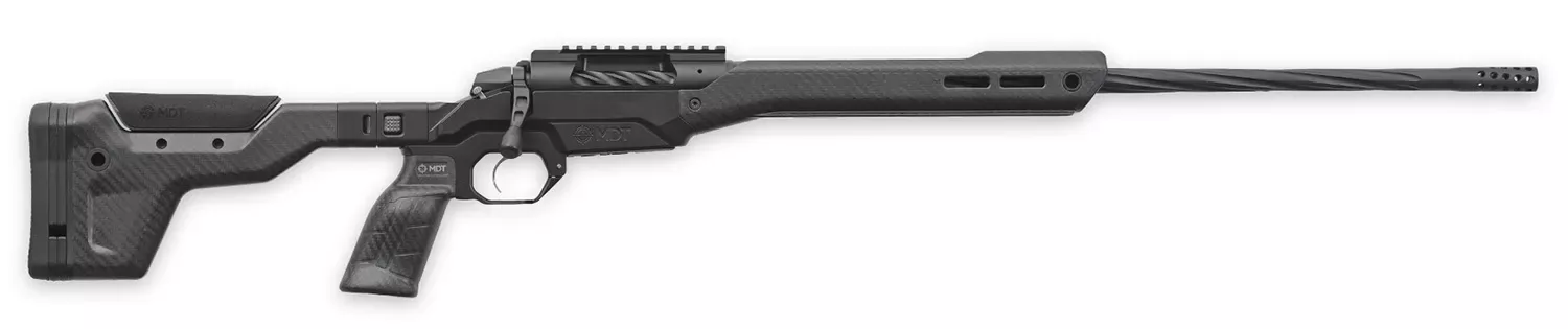 Weatherby 307 Alpine MDT 300 PRC Rifle 3+1 26" Spiral Fluted Barrel, Graphite Black Cerakote Rec, Carbon Fiber MDT Chassis 3WAMH300PR8B