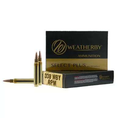 Weatherby H338225IL Select Plus 338WBY RPM 225gr InterLock 20 Per Box/10 Case