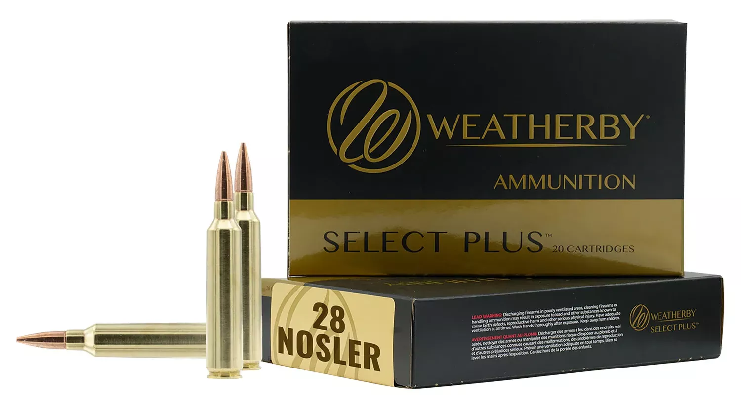 Weatherby Select Plus 28 Nosler 163 Gr. Hammer Custom 20/Box