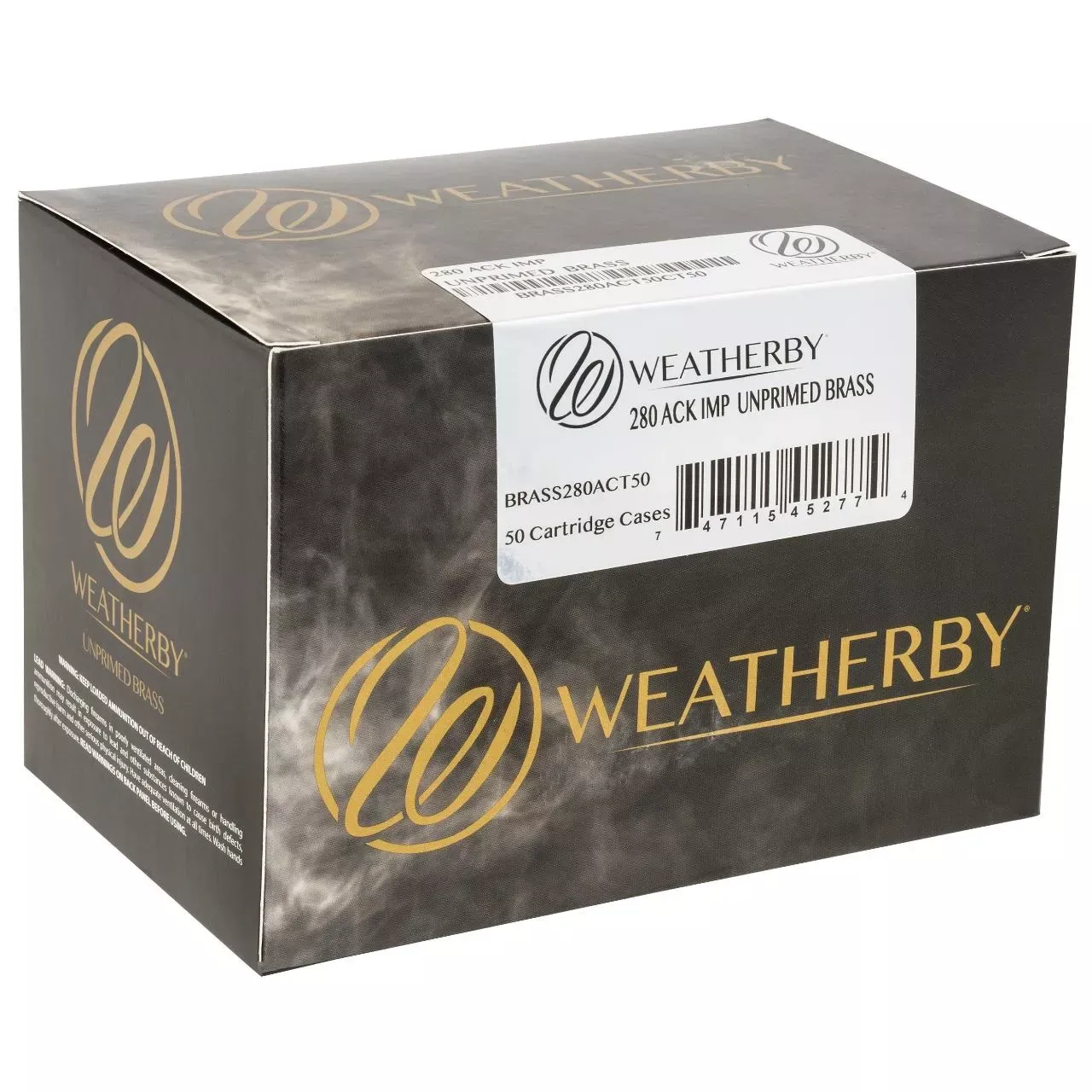 Weatherby Unprimed Cases 280 Ackley Rifle Brass – 50 Per Box