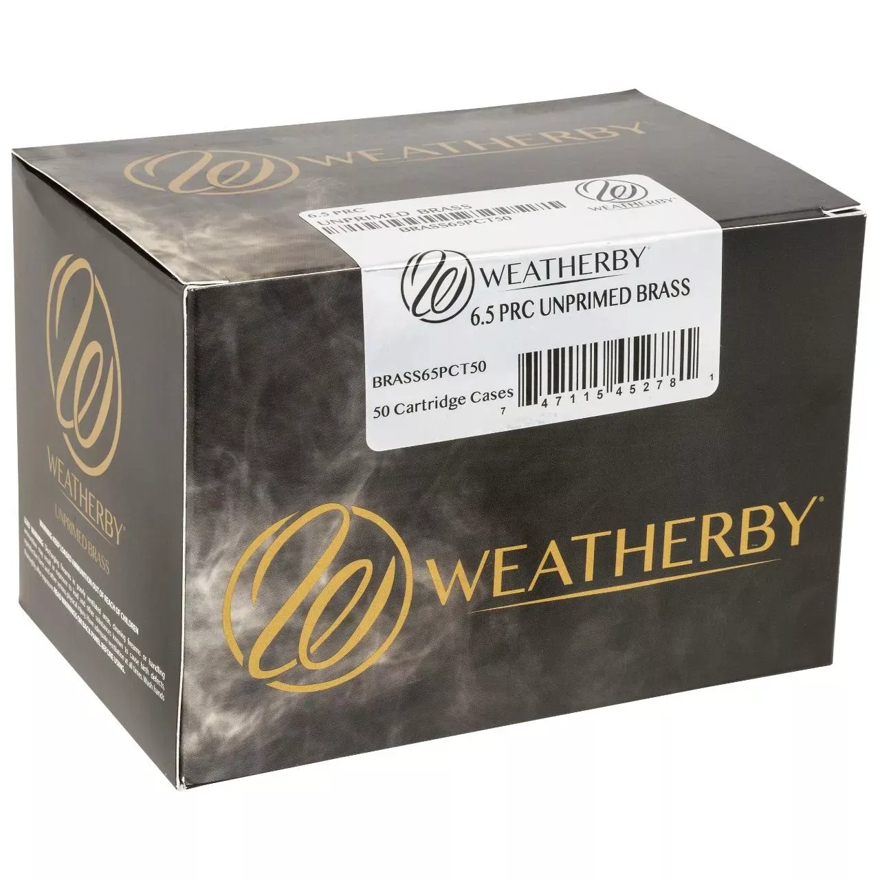 Weatherby Unprimed Cases 6.5 PRC Rifle Brass – 50 Per Box
