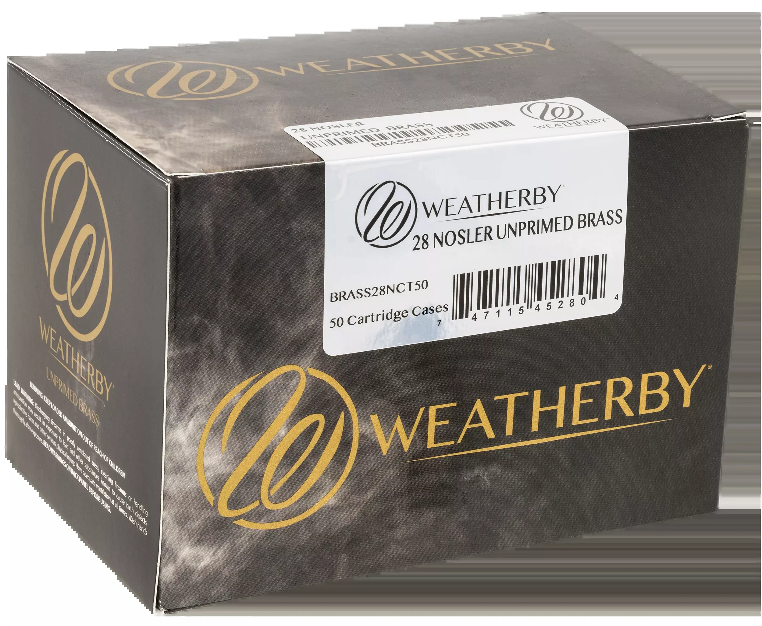 Weatherby Unprimed Cases, Wthby Brass28nct5028 Nosler 50