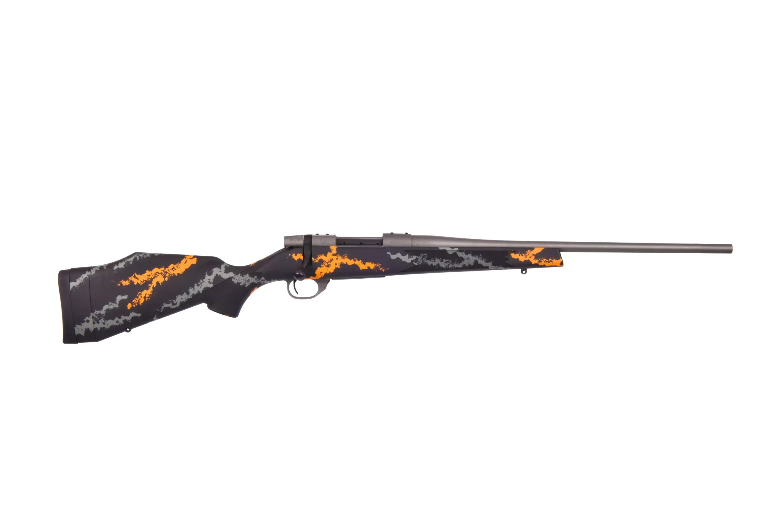 Weatherby Vanguard Hunter Compact 308 Win Rifle 20″ Black w/Gray & Orange Sponge Accents VYH308NR2B