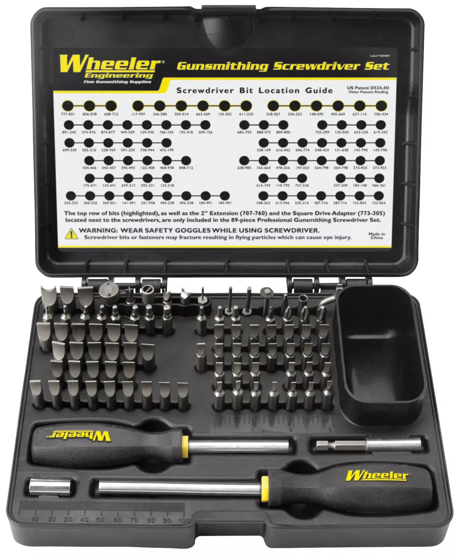 Wheeler Engineering Gunsmithing Screwdriver Set with Durable Construction and Storage Case for Gunsmithing and Maintenance 89 Piece
