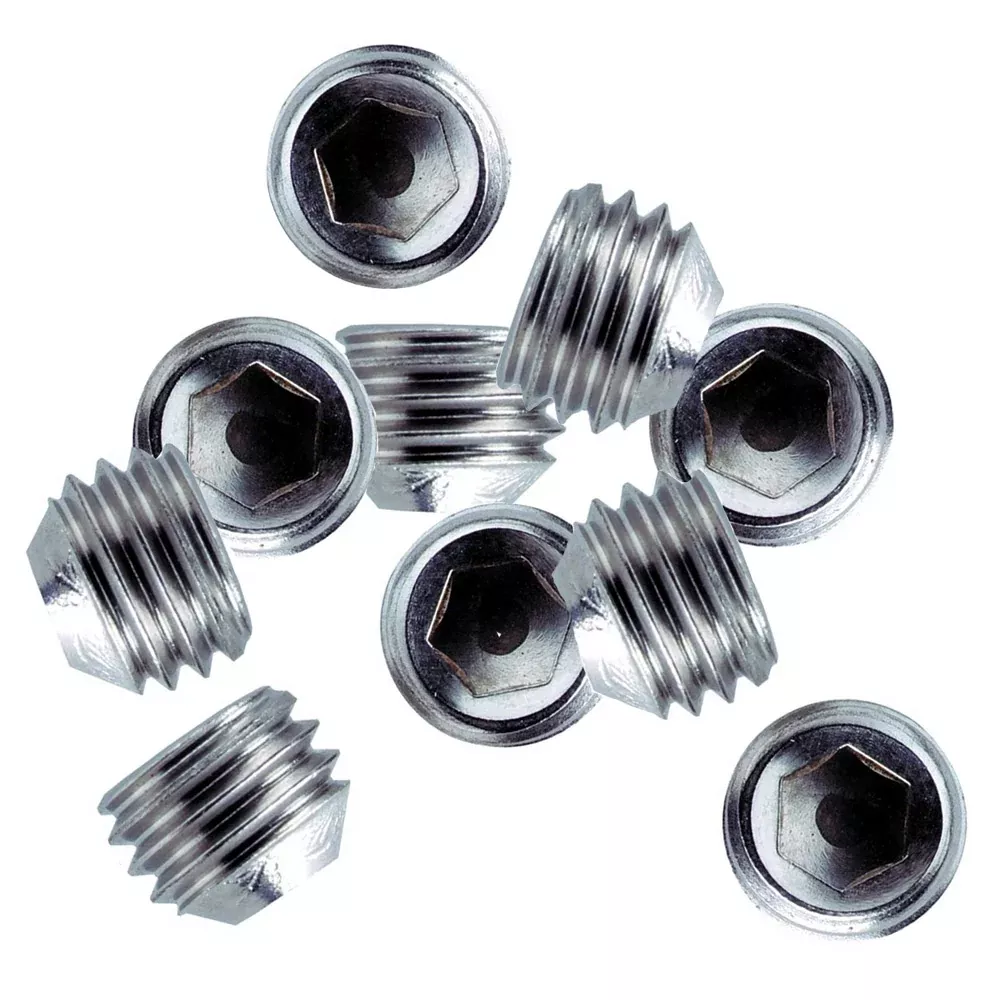 Whitecap ¼”-28 Thread SS Set Screws – 10 Pack