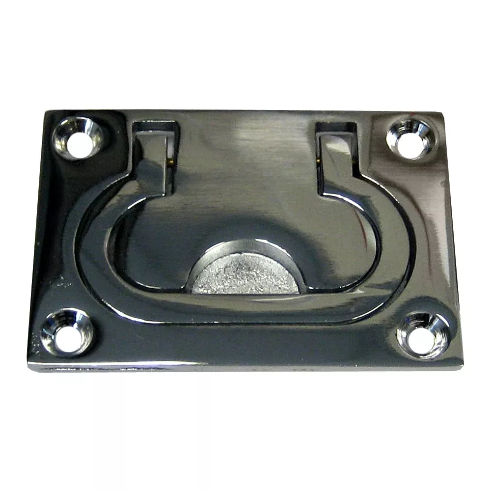 Whitecap Flush Pull Ring – CP/Brass – 3″ x 2″