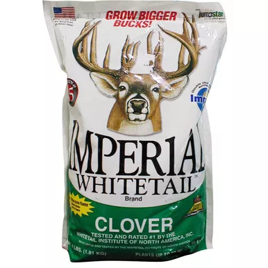 Whitetail Institute IMP4 Imperial Seed Whitetail Clover, 0.5 Acre, 4 lbs, White