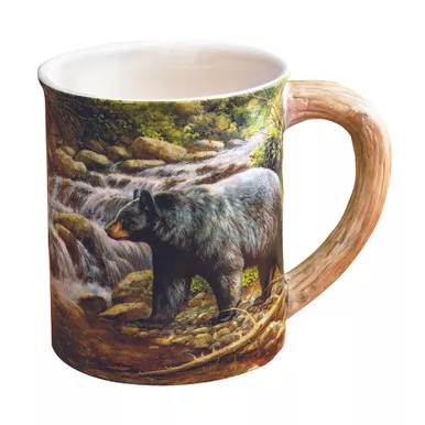 Wild Wings 8955712075 Sculpted Mug Shadow of the Forest Bear, Multicolor