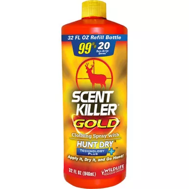 Wildlife Research 1261 Scent Killer Gold Spray Refill Odorless Scent 32 oz Bottle