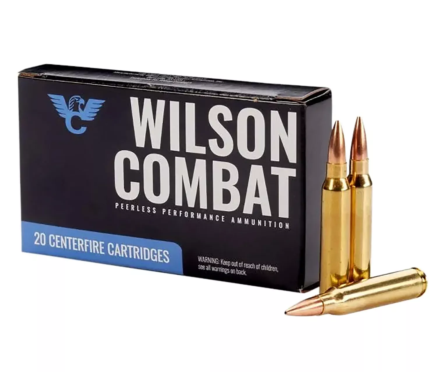 Wilson Combat 223 Rem Ammo 69 Grain Hollow Point Boat Tail Match 20 Rounds A22369HPBT