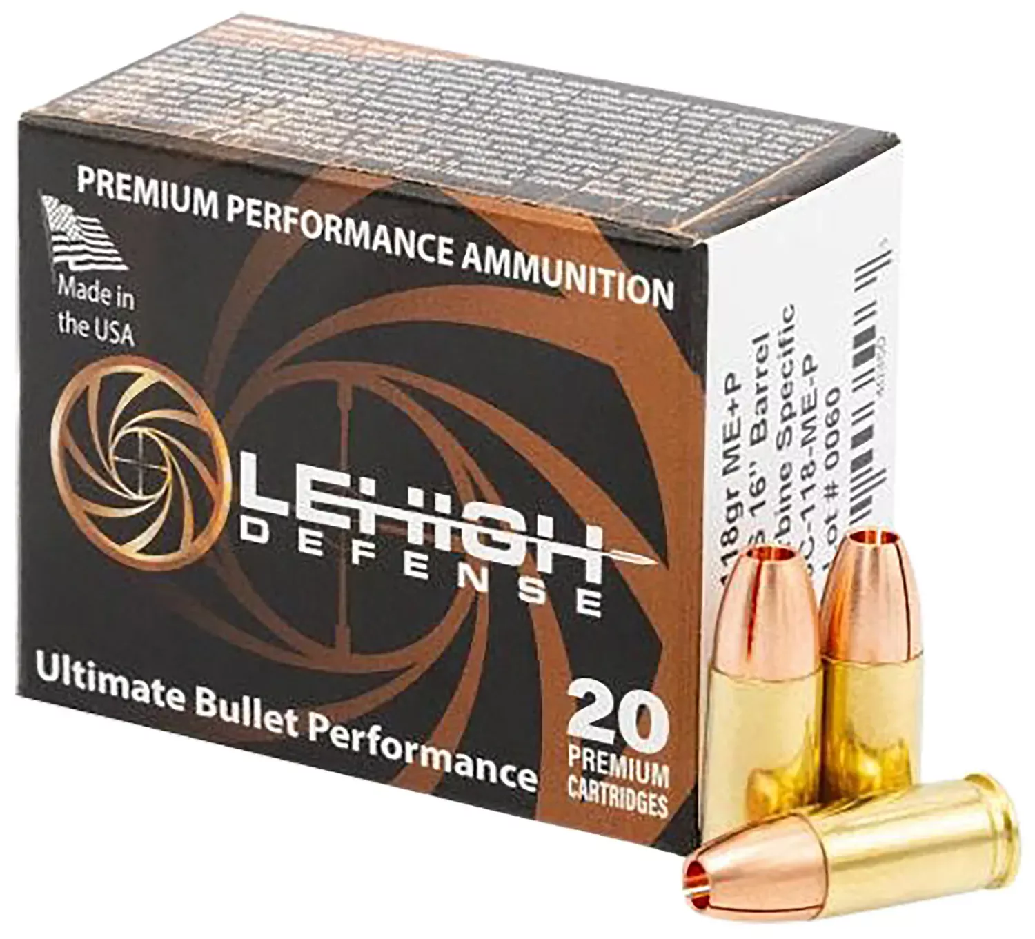 Wilson Combat 9mm Ammo 118 Grain Extreme Expansion Tip 20 Rounds LA9C118MEP