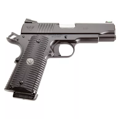 Wilson Combat ACPCOM9 ACP Commander 9mm Luger 10+1 4.25" Stainless Match Grade Barrel, Black Serrated Carbon Steel Slide, Black Armor-Tuff Carbon Steel Frame w/Beavertail, Black G10 Eagle Claw Grip