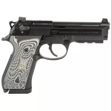 Wilson Combat BER-92CT-9 92G Centurion 9mm Luger 20+1 4.25" Target Crown Barrel, Black Steel Serrated Slide, Black Steel Frame w/Picatinny Rail, Black/Gray G10 Grip, Ambidextrous