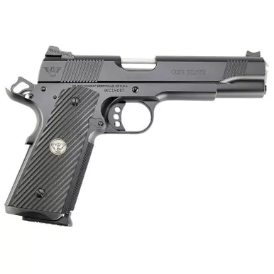 Wilson Combat CQBEFS9 CQB Elite 9mm Luger 10+1 5" Match Grade Barrel, Black Serrated Carbon Steel Slide, Black Armor-Tuff Carbon Steel Frame w/Beavertail, Black G10 Grip