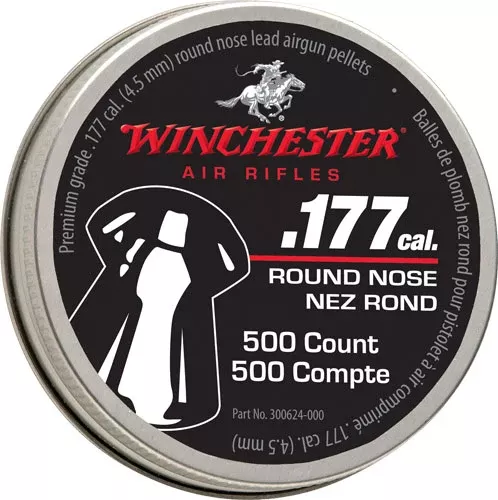 Winchester .177 Rn Pellet – 500 Count Tin 6 Pack Case
