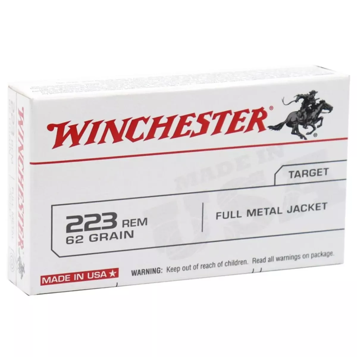 Winchester .223 Rem. 62 Grain Full Metal Jacket 20/Box