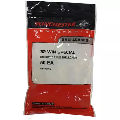 WINCHESTER 32 WIN SPECIAL UNPRIMED RIFLE BRASS CASES 50 COUNT WSC32WSU