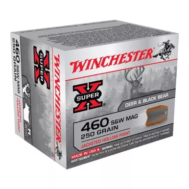 Winchester 460 S&W Mag Super X 250 Grain Jacketed Hollow Point 20 Round