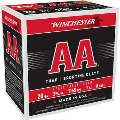 Winchester Ammo AAH208 AA Heavy 20Gauge 2.75" 1oz 8Shot 25 Per Box/10 Case
