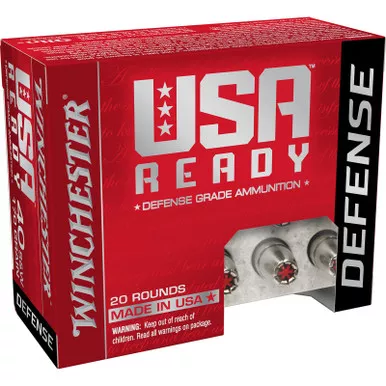 Winchester Ammo RED40HP USA Ready 40S&W 170gr Hex Vent Hollow Point 20 Per Box/10 Case