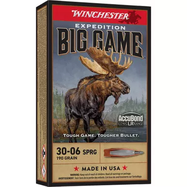 Winchester Ammo S3006LR Expedition Big Game Long Range 30-06Springfield 190gr Nosler AccuBond Long Range 20 Per Box/10 Case