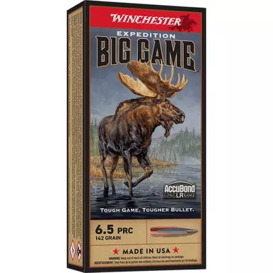 Winchester Ammo S65PLR Expedition Big Game Long Range 6.5PRC 142gr Nosler AccuBond Long Range 20 Per Box/10 Case