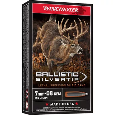 Winchester Ammo SBST708 Ballistic Silvertip 7mm-08Rem 140gr Rapid Controlled Expansion Polymer Tip 20 Per Box/10 Case