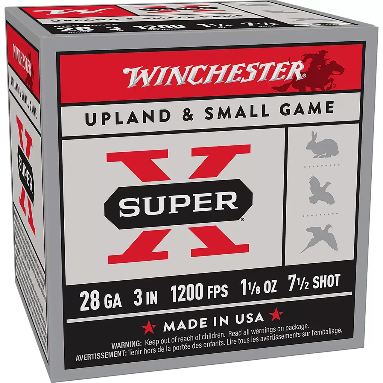 Winchester Ammo Super X 28 Gauge 3″ 1 1/8 oz. #7.5 Shot 25 Rounds