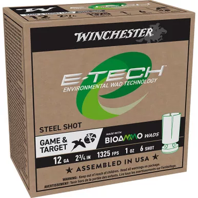 Winchester Ammo WCL12S6 E-Tech 12Gauge 2.75" 1oz 6Shot 25 Per Box/10 Case