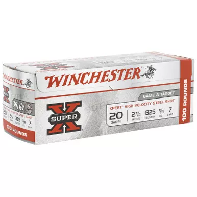 Winchester Ammo WE20GTVP7 Super X Xpert High Velocity 20Gauge 2.75" 3/4oz 7Shot 100 Per Box/2 Case *Value Pack