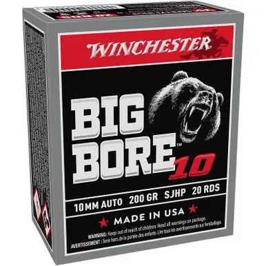 Winchester Ammo X10MMBB Big Bore 10mmAuto 200gr Semi Jacketed Hollow Point 20 Per Box/10 Case