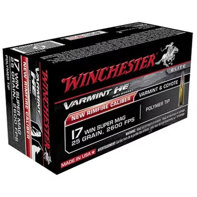 Winchester Ammo X17W25 Super X 17WSM 25gr Jacketed Hollow Point 50 Per Box/10 Case