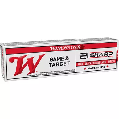 Winchester Ammo X21C USA 21Sharp 37gr Black Copper Plated 100 Per Box/20 Case
