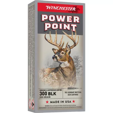 Winchester Ammo X300BLKX Super X 300Blackout 200gr Power Point Subsonic 20 Per Box/10 Case