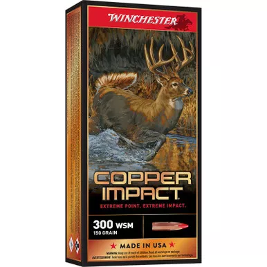 Winchester Ammo X300SCLF Copper Impact 300WSM 150gr Copper Extreme Point Lead Free 20 Per Box/10 Case