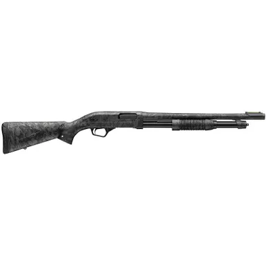 Winchester Repeating Arms 512457695 SXP Defender Compact 20 Gauge Pump 3" 5, 2 3/4" Shells 18" Forged Carbon Hydrodip Steel Barrel, Aluminum Receiver, Fixed Forged Carbon Hydrodip Synthetic Stock