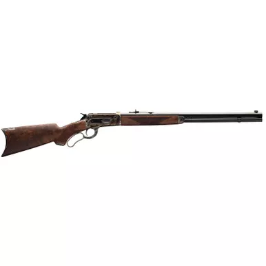 Winchester Repeating Arms 534227171 Model 1886 Deluxe 45-90 Win 8+1 24" Brushed Polish Blued Octagon Barrel, Color Case Hardened Drilled & Tapped Steel Receiver, Satin Walnut Fixed w/Pistol Grip Stock