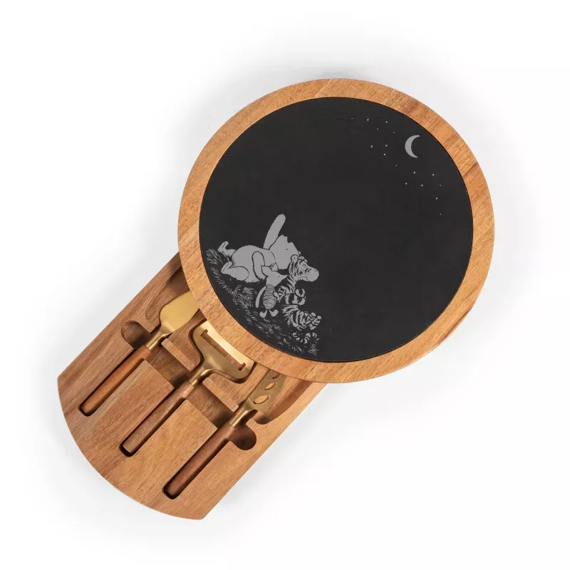 Winnie the Pooh – Insignia Acacia and Slate Serving Board with Cheese Tools