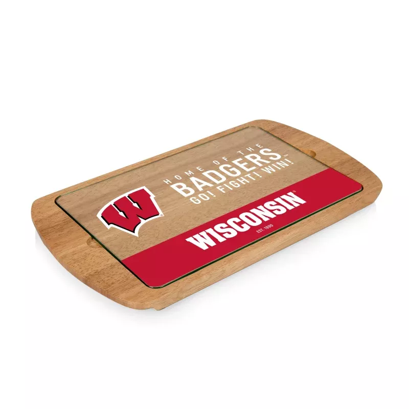 Wisconsin Badgers – Billboard Glass Top Serving Tray