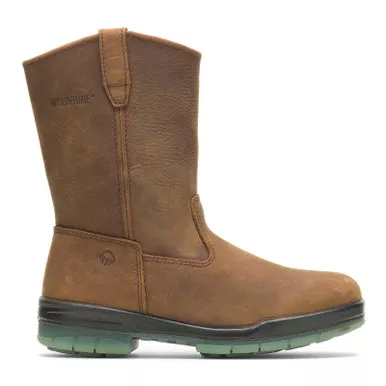 WOLVERINE Men's Durashocks Steel Toe Insulated Waterproof Wellington Stone Work Boots (W03258)
