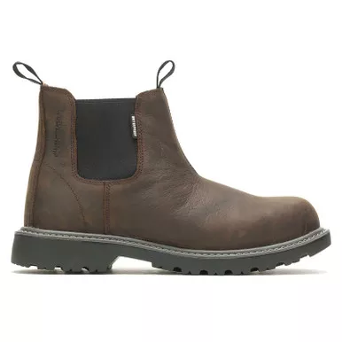 WOLVERINE Men's Floorhand Romeo Steel-Toe Dark Brown Work Boots (W221018)