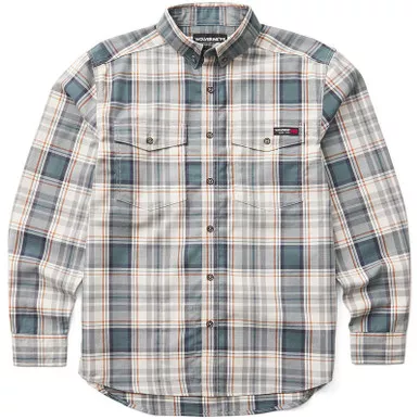WOLVERINE Men's FR Plaid Long Sleeve Twill Shirt Durable Flame-Resistant Workwear (W1203980)