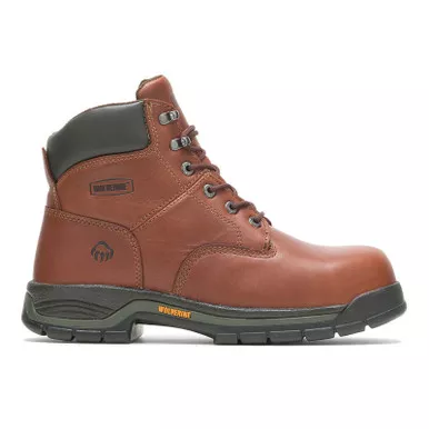 WOLVERINE Men's Harrison Lace-Up 6in Brown Work Boots (W04906)