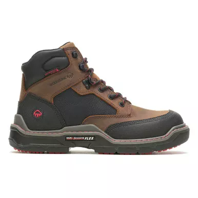WOLVERINE Men's Raider DuraShocks Heavy Duty 6in CarbonMAX Brown Work Boots (W221002)