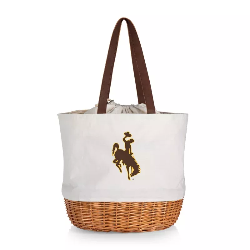 Wyoming Cowboys – Coronado Canvas and Willow Basket Tote