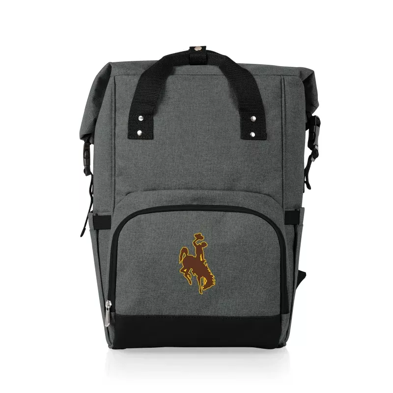 Wyoming Cowboys – On The Go Roll-Top Backpack Cooler